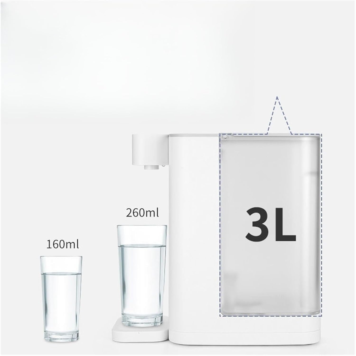 Instant Hot Water Dispenser 3L Touch Control Desktop Fast Boil White