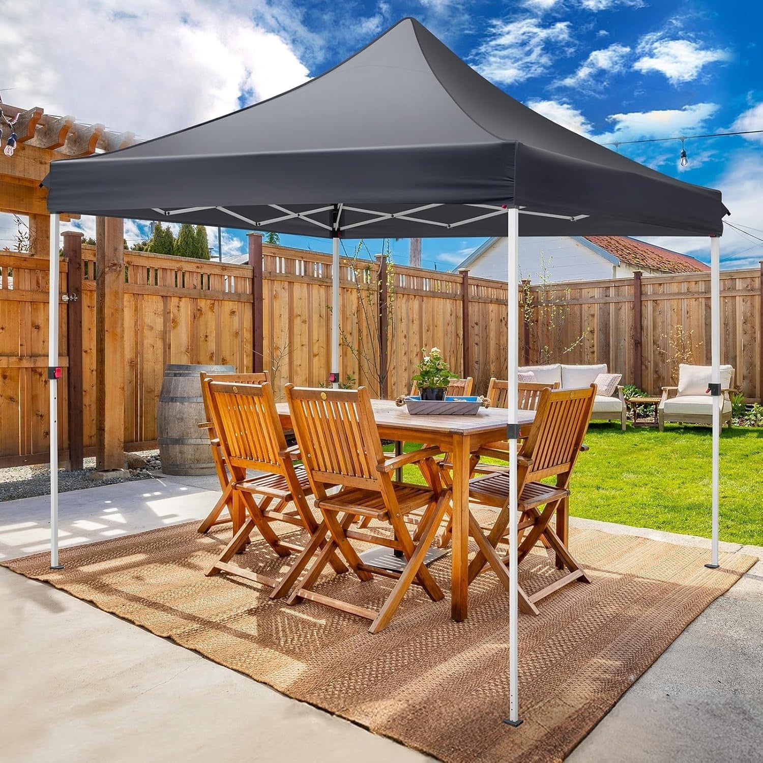 3x3M Pop Up Gazebo with Wheeled Bag Heavy Duty Waterproof Garden Party Tent