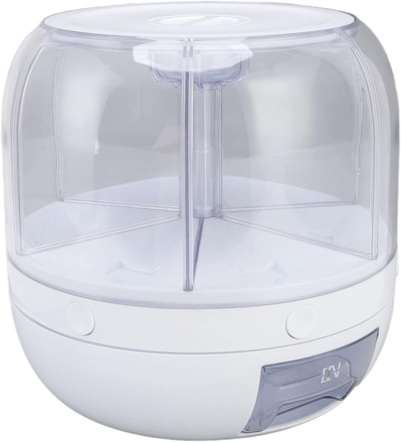 10KG Rice Dispenser 6 Grid Grain Storage Container PP Kitchen Organizer