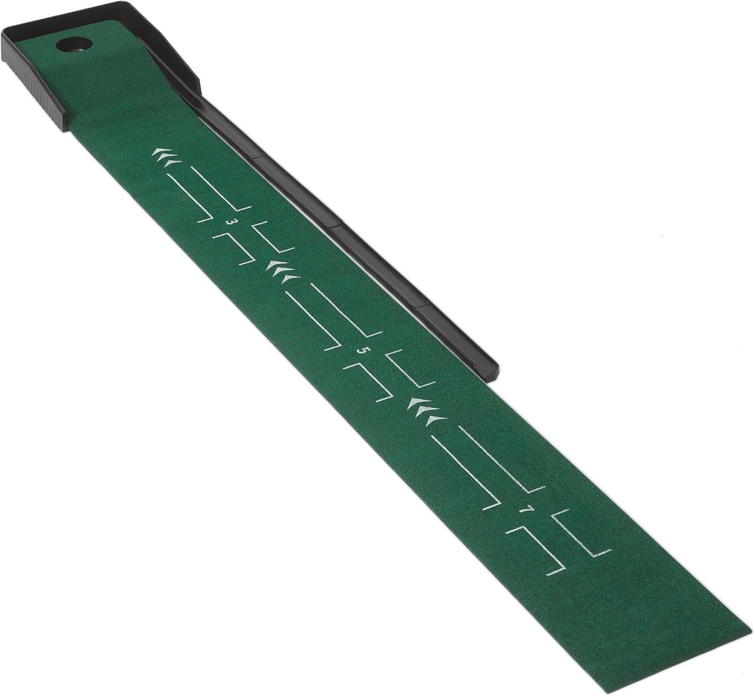 Automatic Ball Return Putting Mat Golf Training Alignment Indoor Green