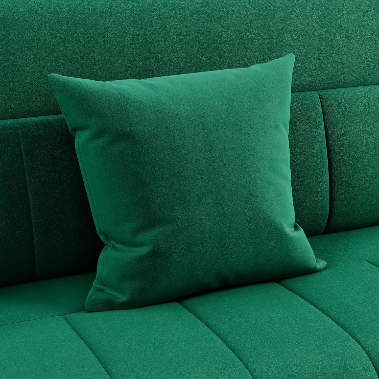 Green Velvet 2 Seater Sofa Gold Legs Modern Loveseat for Small Rooms Studio