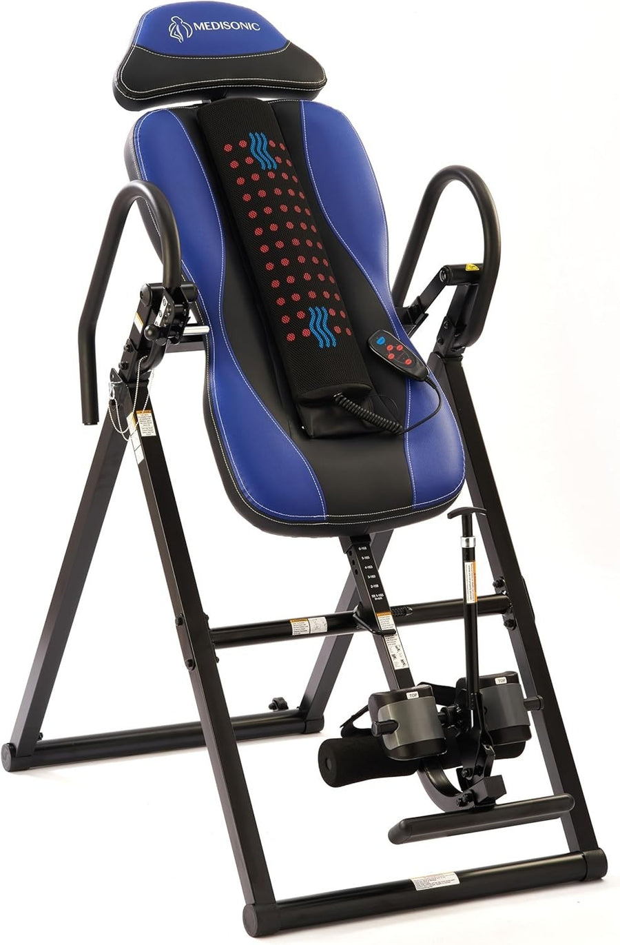 Adjustable Inversion Table with Heat & Vibration Massage Pad, 300lb