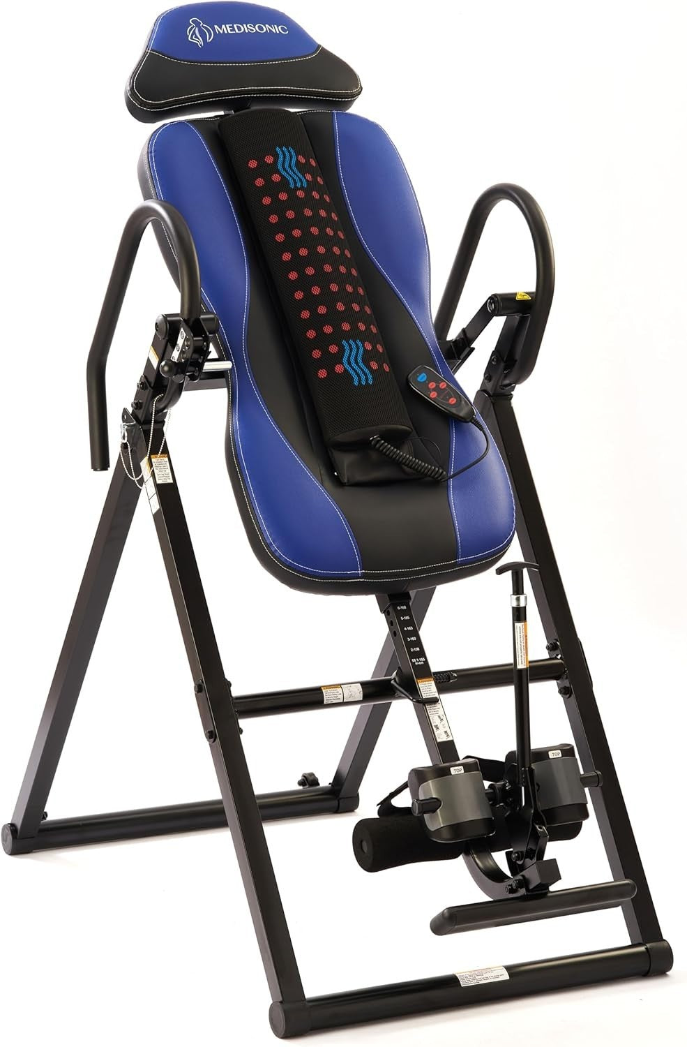 Adjustable Inversion Table with Heat & Vibration Massage Pad, 300lb