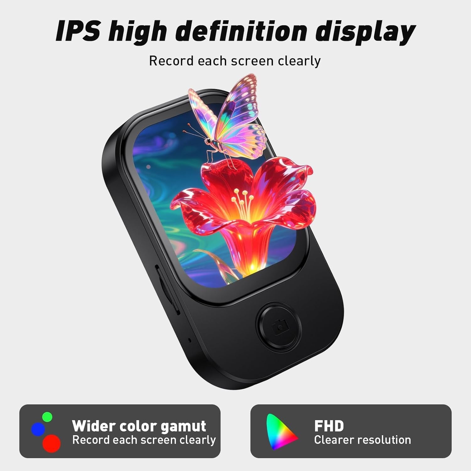 64GB MP3 Player Bluetooth 180° Camera Pedometer FM Black