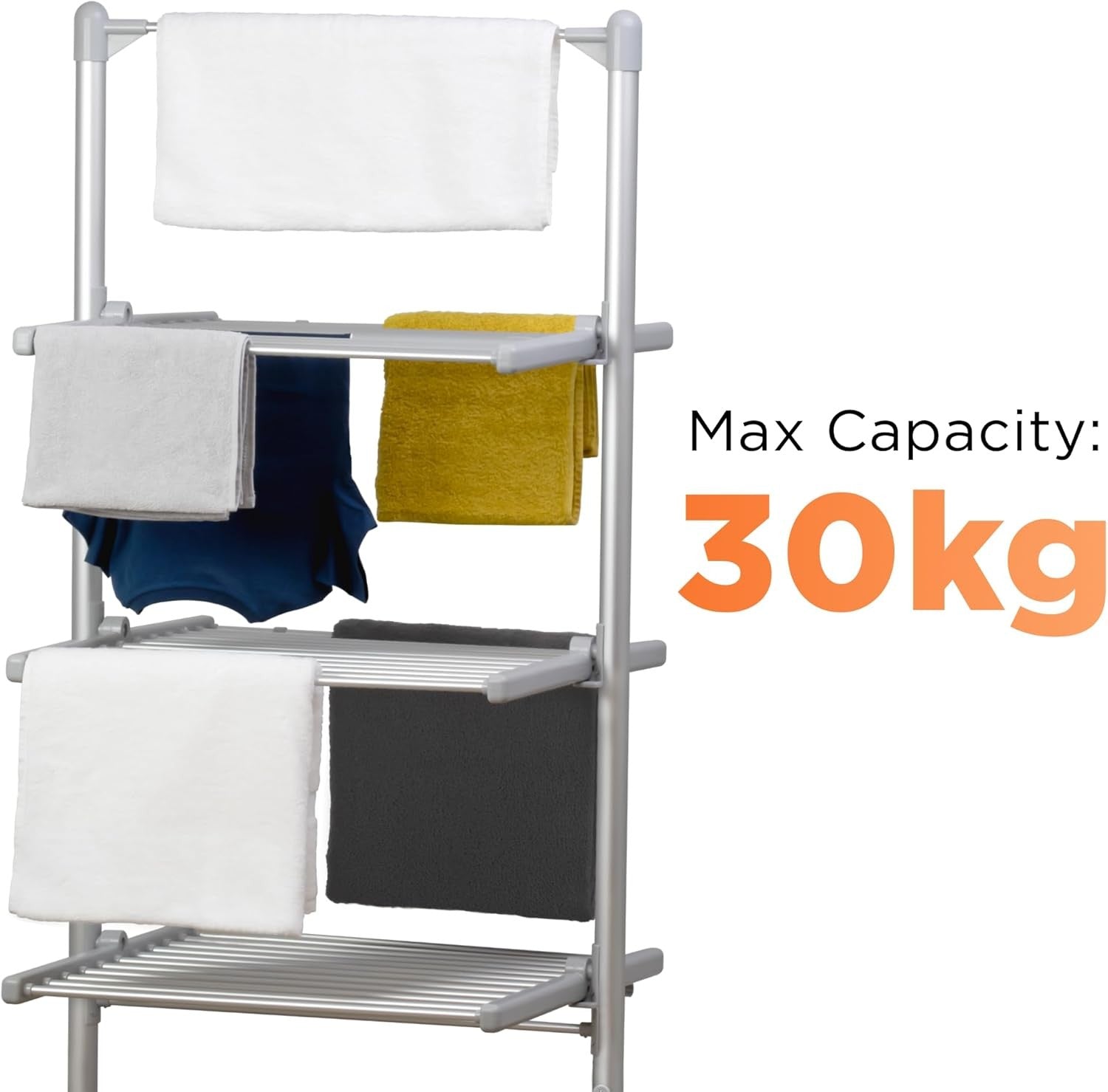 3 Tier Heated Clothes Airer Electric Folding Indoor Drying Rack 248W