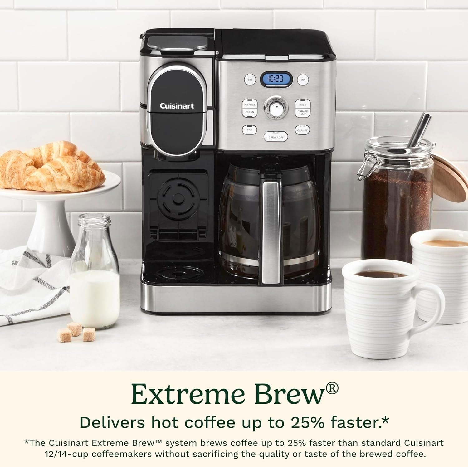Dual Coffee Maker Hot & Iced 12 Cup Carafe Single-Serve Fast Brew