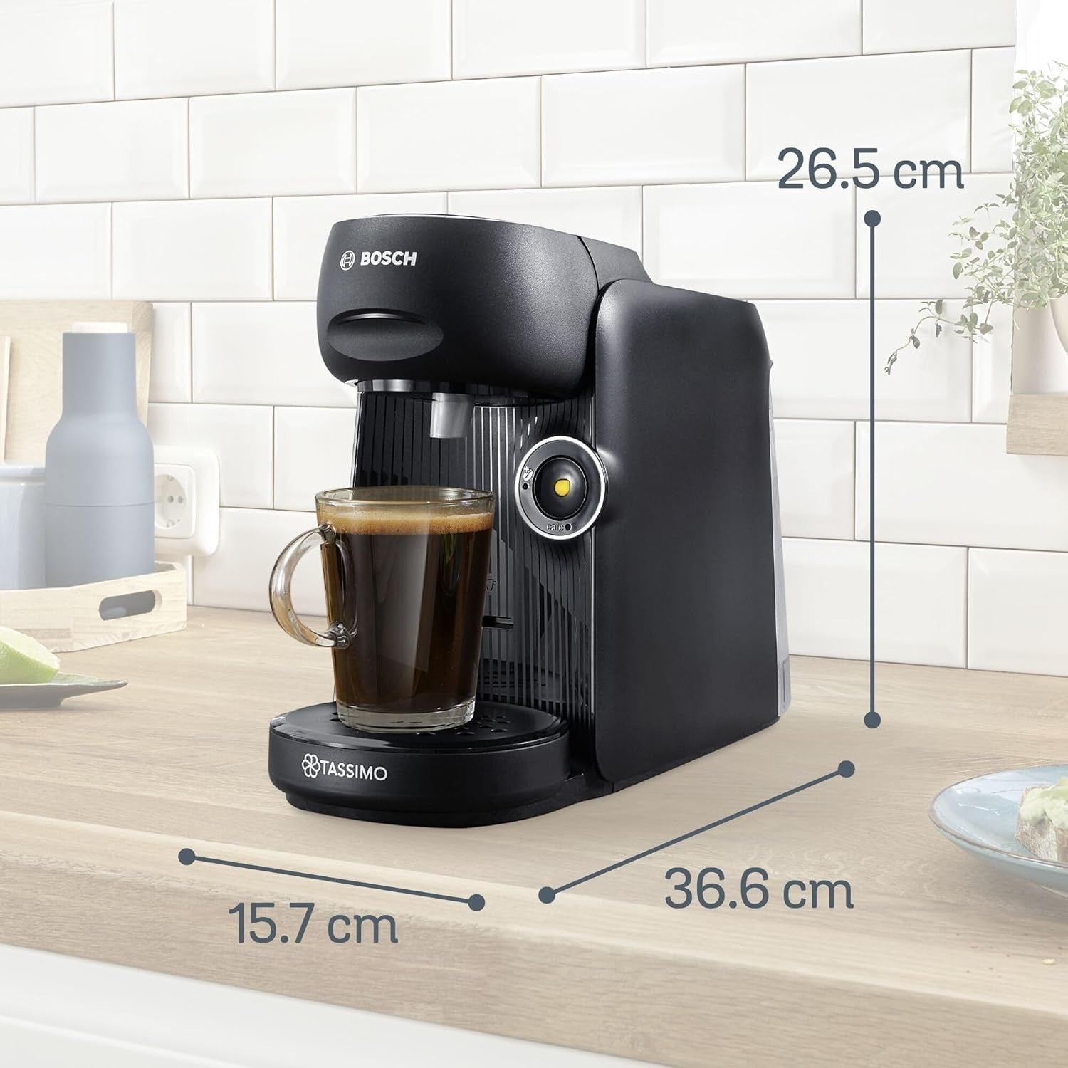 Pod Coffee Machine with One-Touch Brewing | Intensity Boost | Compact 0.7L