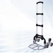 Stair Climbing Hand Truck 330lb Folding Dolly 6 Silent Wheels Adjustable