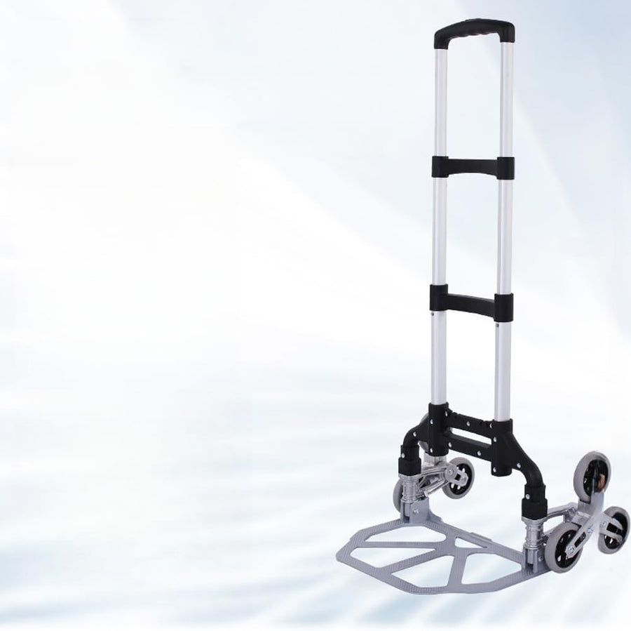 Stair Climbing Hand Truck 330lb Folding Dolly 6 Silent Wheels Adjustable
