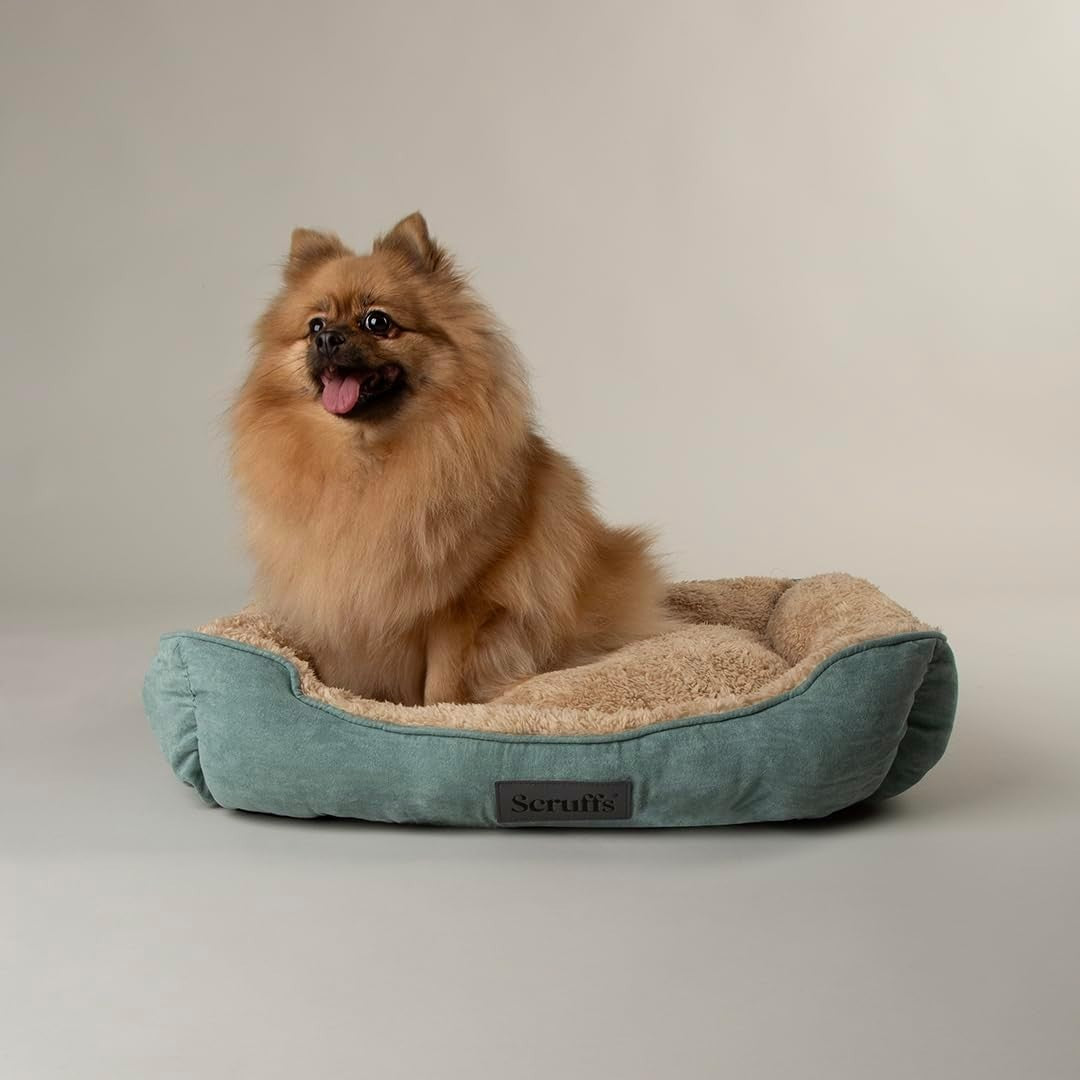 Medium Dog Box Bed 60x50cm Plush Washable Non Slip