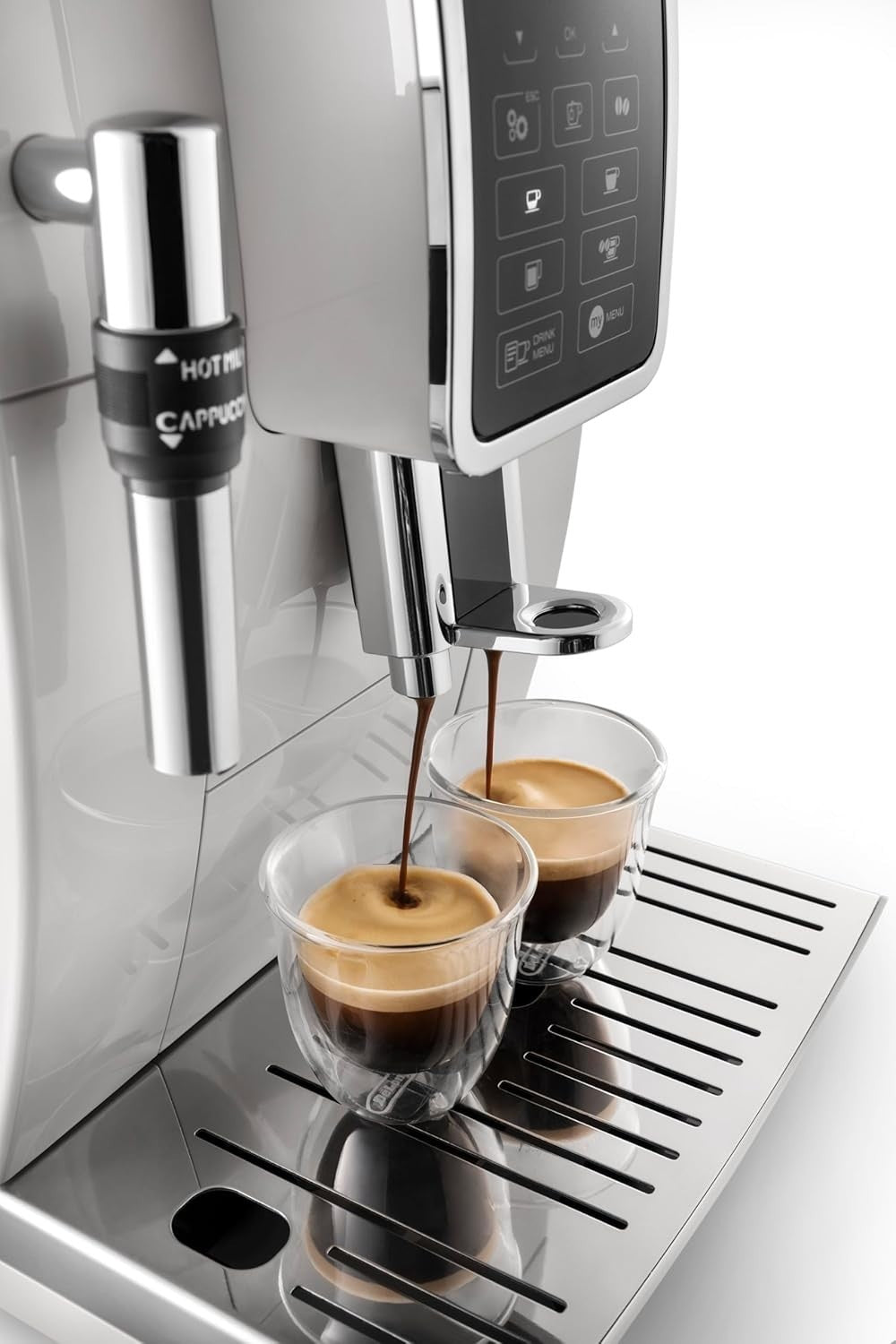 Fully Automatic Bean-to-Cup Coffee Machine Milk Frother 1.8L White 1450W