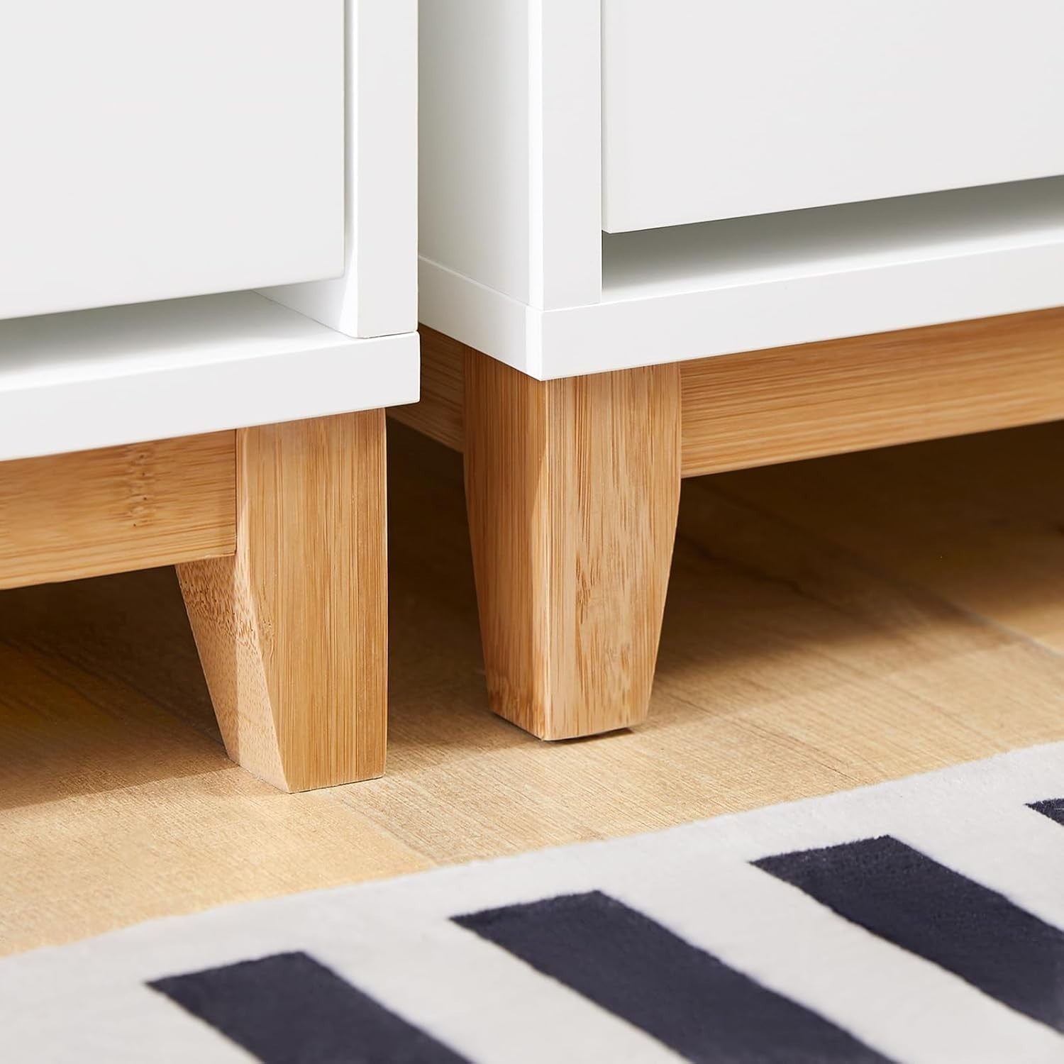 White Slim Shoe Cabinet with 3 Flip Drawers Narrow Hallway Storage 60x34x122cm