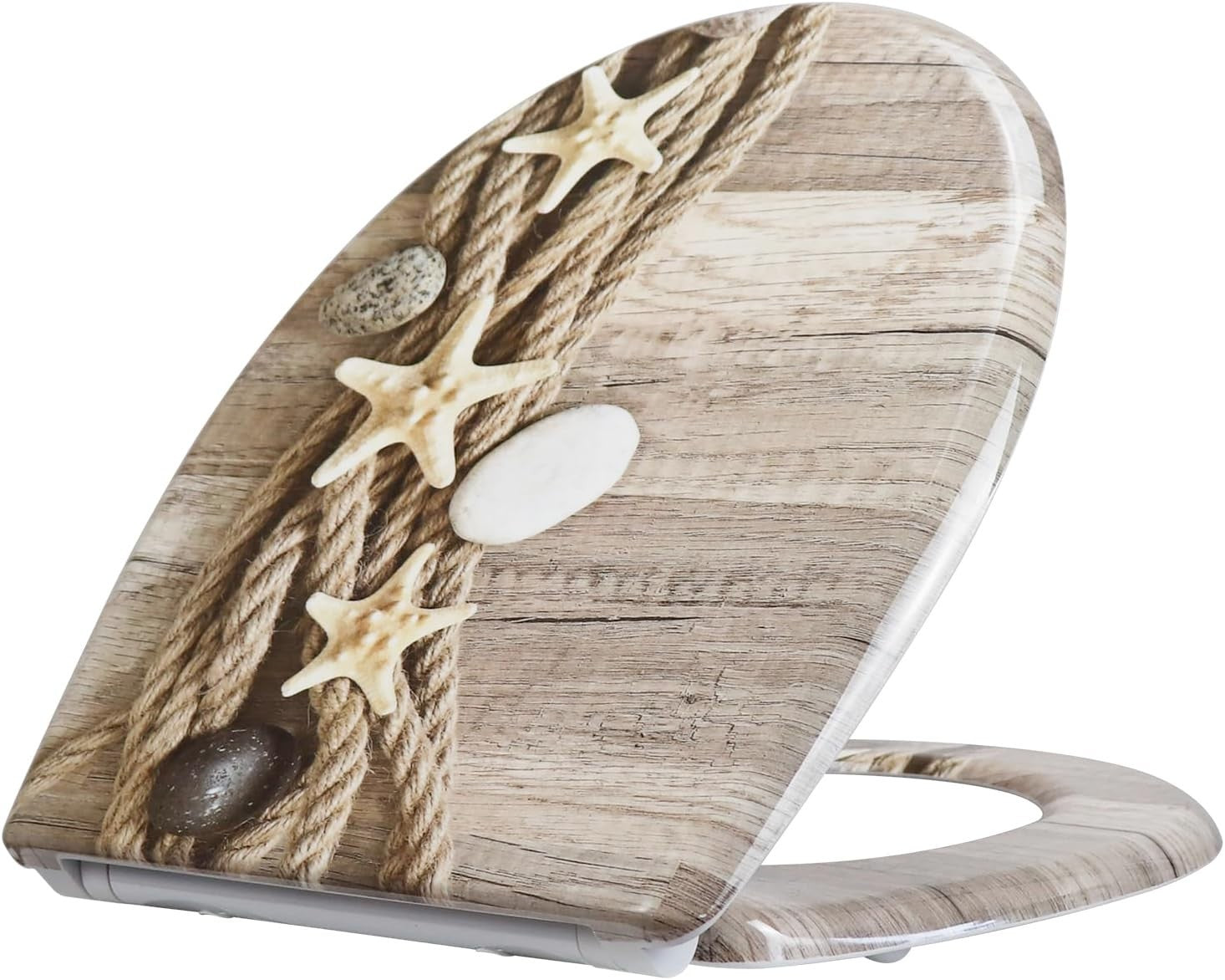 Toilet Seat Duroplast Quick Release Top Fix Colourful Patterns 45x37cm