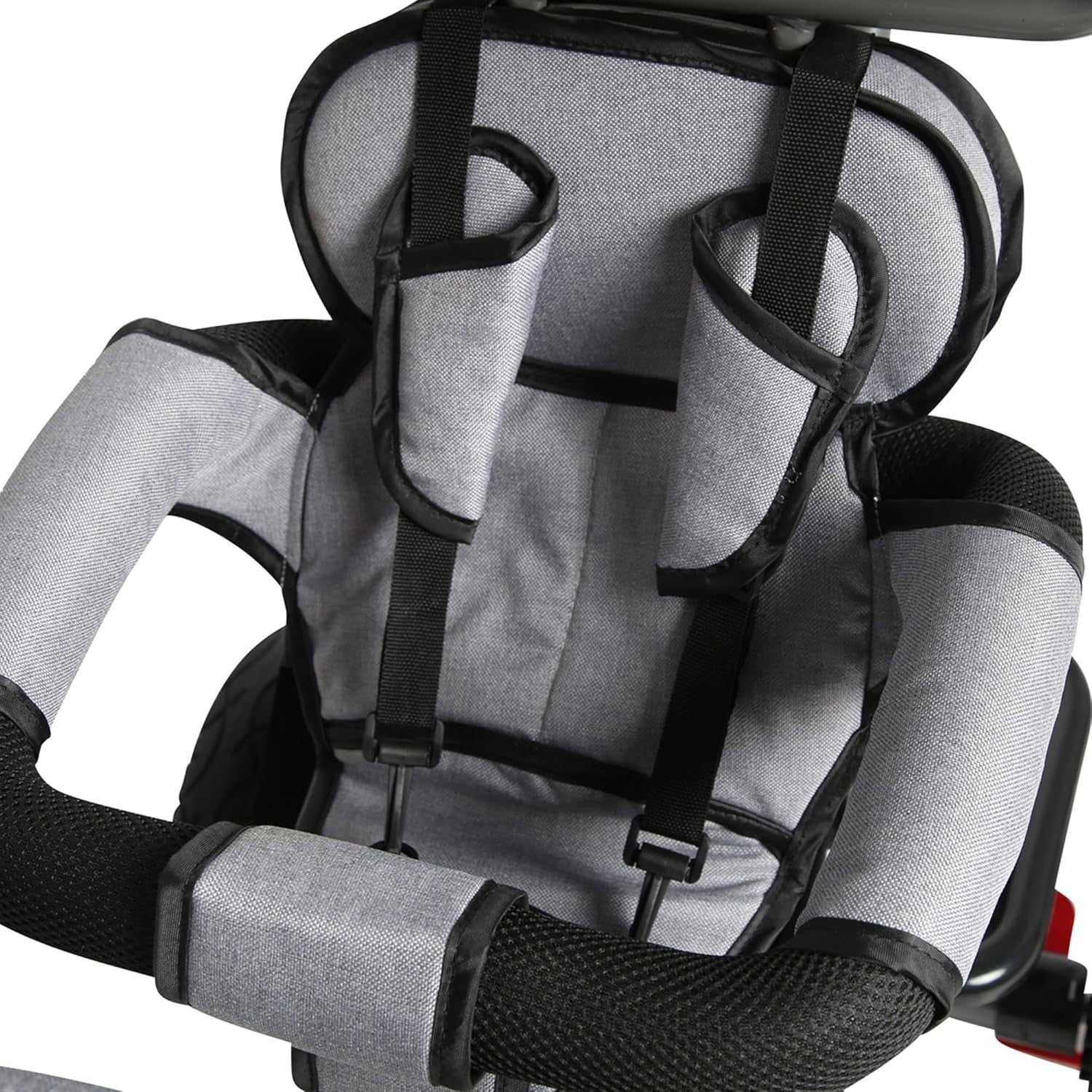 4 in 1 Kids Tricycle Rotating Seat Sun Canopy Parent Push Trike Grey
