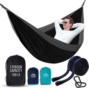 Single Camping Hammock | 108"x54" 400lb Portable Outdoor Travel Hammock