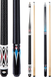 58" Pool Cue Set 19oz 20oz Maple Billiard Sticks 13mm Linen Wrap
