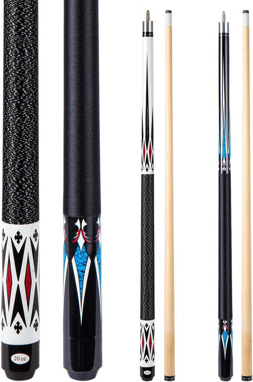58" Pool Cue Set 19oz 20oz Maple Billiard Sticks 13mm Linen Wrap