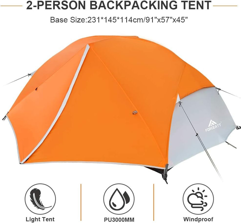 2-3 Man Camping Tent PU3000mm Waterproof Lightweight
