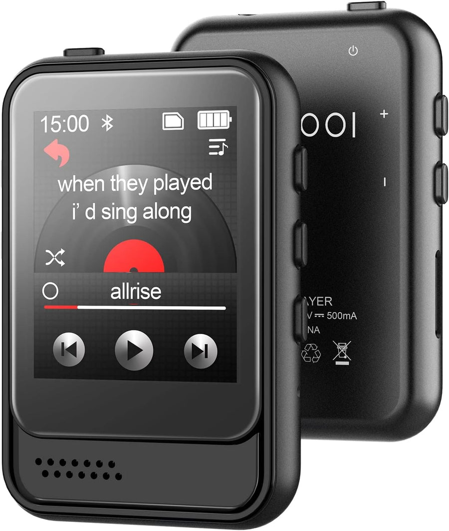 Bluetooth MP3 Player Black Touch Screen 512GB FM Speaker