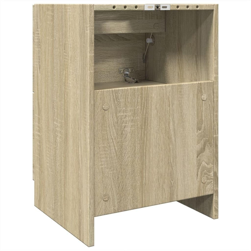 Sonoma Oak Bathroom Sink Cabinet 40x37x59cm Modern Under Sink Storage Unit