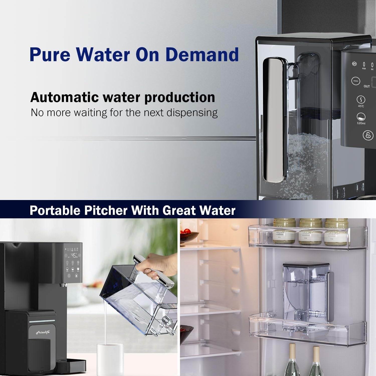 Instant Hot Water Dispenser Reverse Osmosis Filter Touch Control Countertop