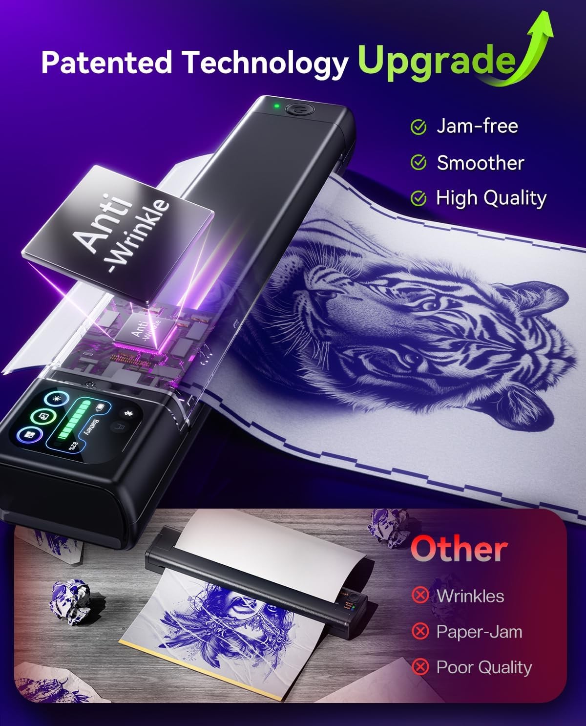Phomemo M08F Plus Thermal Tattoo Stencil Printer Touchscreen Bluetooth