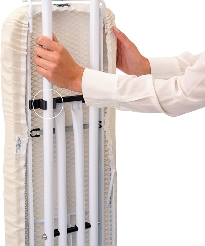 Extra Large Ironing Board 124x45cm XL Steam Unit Holder Adjustable Height