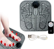 Portable Electric Foot Massager Mat Pad Remote Control Pain Relief