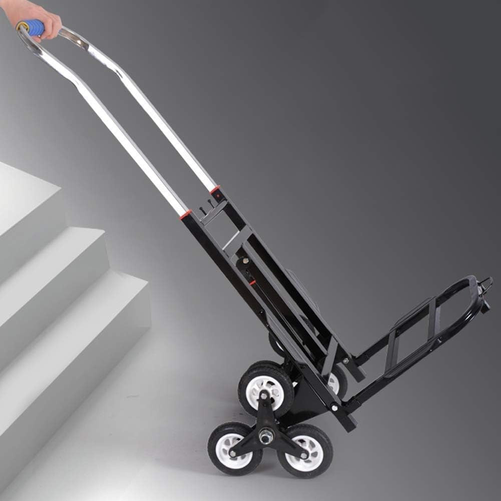 6 Wheel Stair Climbing Hand Truck Folding Trolley Heavy Duty Cart