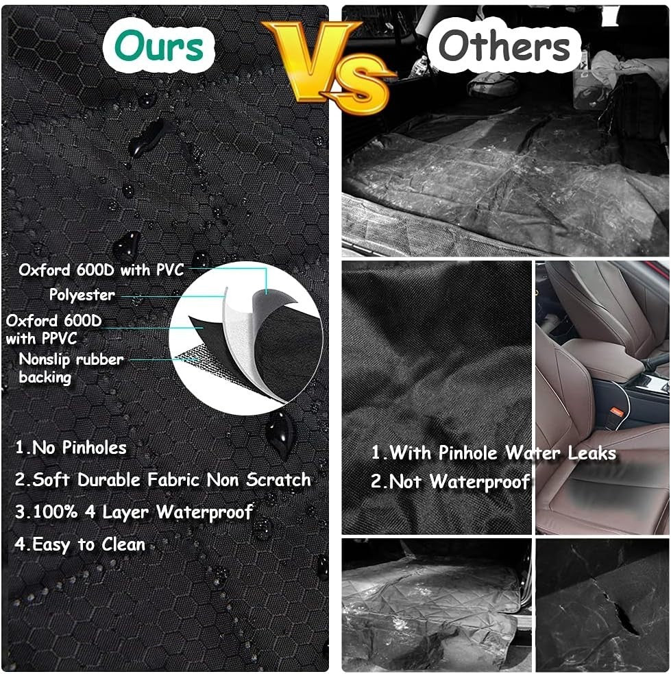 Waterproof Dog Car Seat Cover Rear Back Seat Protector Non Slip Mat