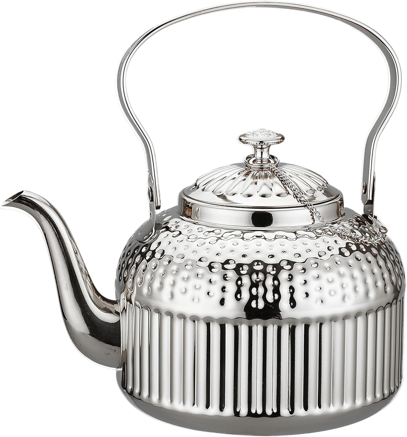 Stainless Steel Teapot with Infuser 1.2L Loose Leaf Tea Pot 5-6 Cups