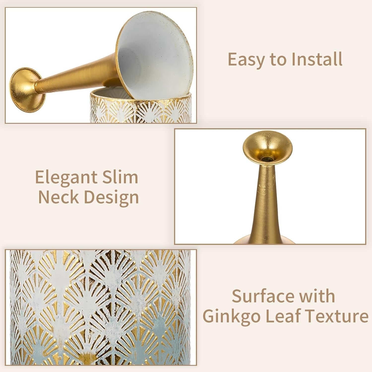 Extra Large Tall Floor Vases Set Metal Pampas Vase Modern Living Room Decor