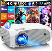 1080P WiFi 5G Bluetooth Projector 10000 Lumens 4K Outdoor