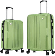 2pc Luggage Set Large + Cabin Suitcase Hard Shell 4 Wheel Lightweight