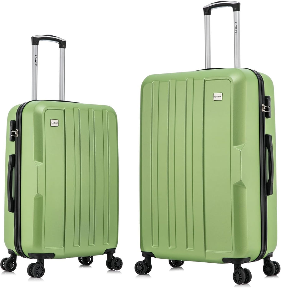 2pc Luggage Set Large + Cabin Suitcase Hard Shell 4 Wheel Lightweight
