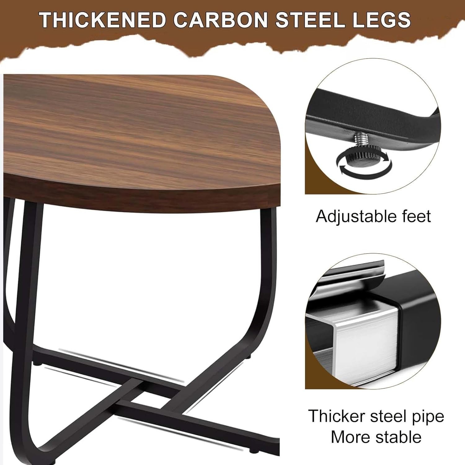 2pc Round Nesting Coffee Table Set Wood Side End Accent Nightstand Living Room