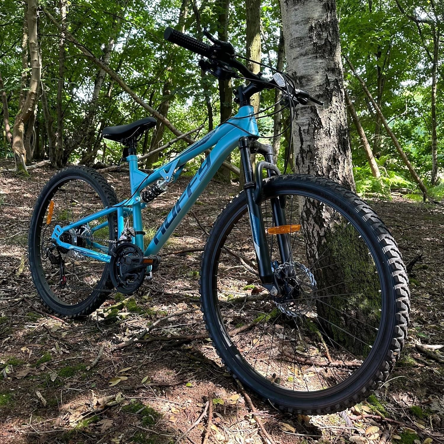 26" Full Suspension MTB Bike Teen 21-Speed Disc Brakes Trail Off-Road