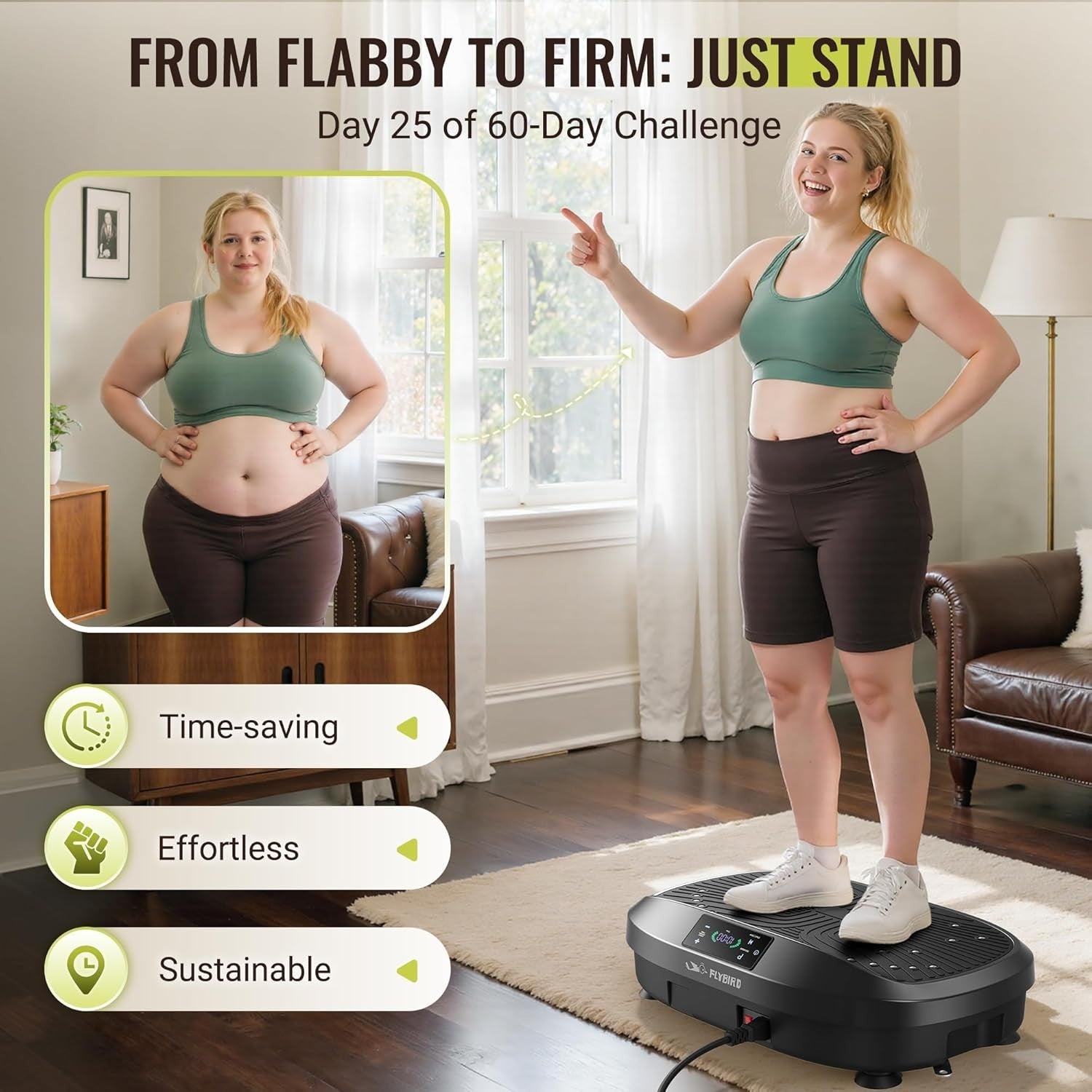 Vibration Plate Exercise Machine 120 Speeds 5 Programs 150KG Home Use