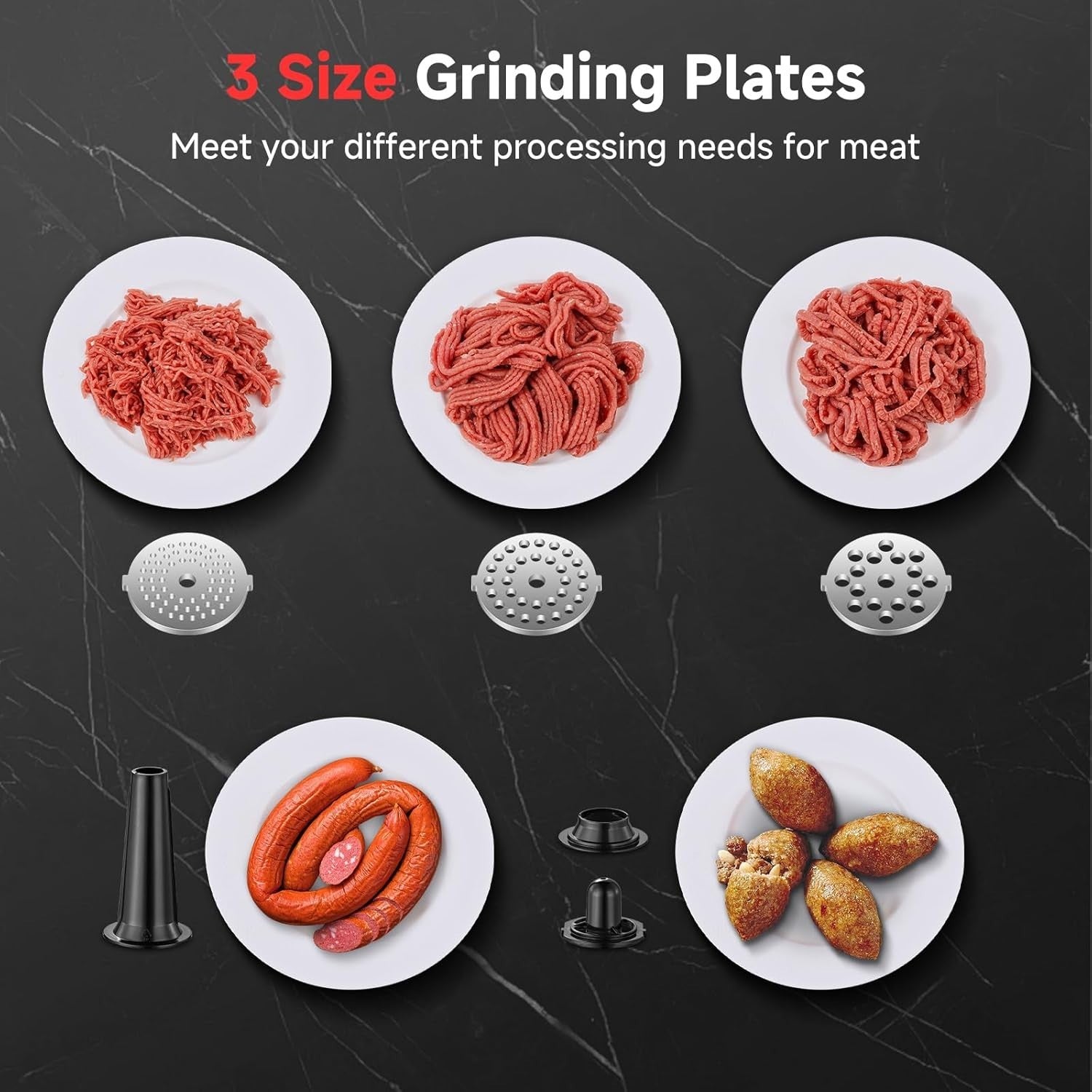 3000W Electric Meat Grinder 9 Speed Food Processor Sausage Maker