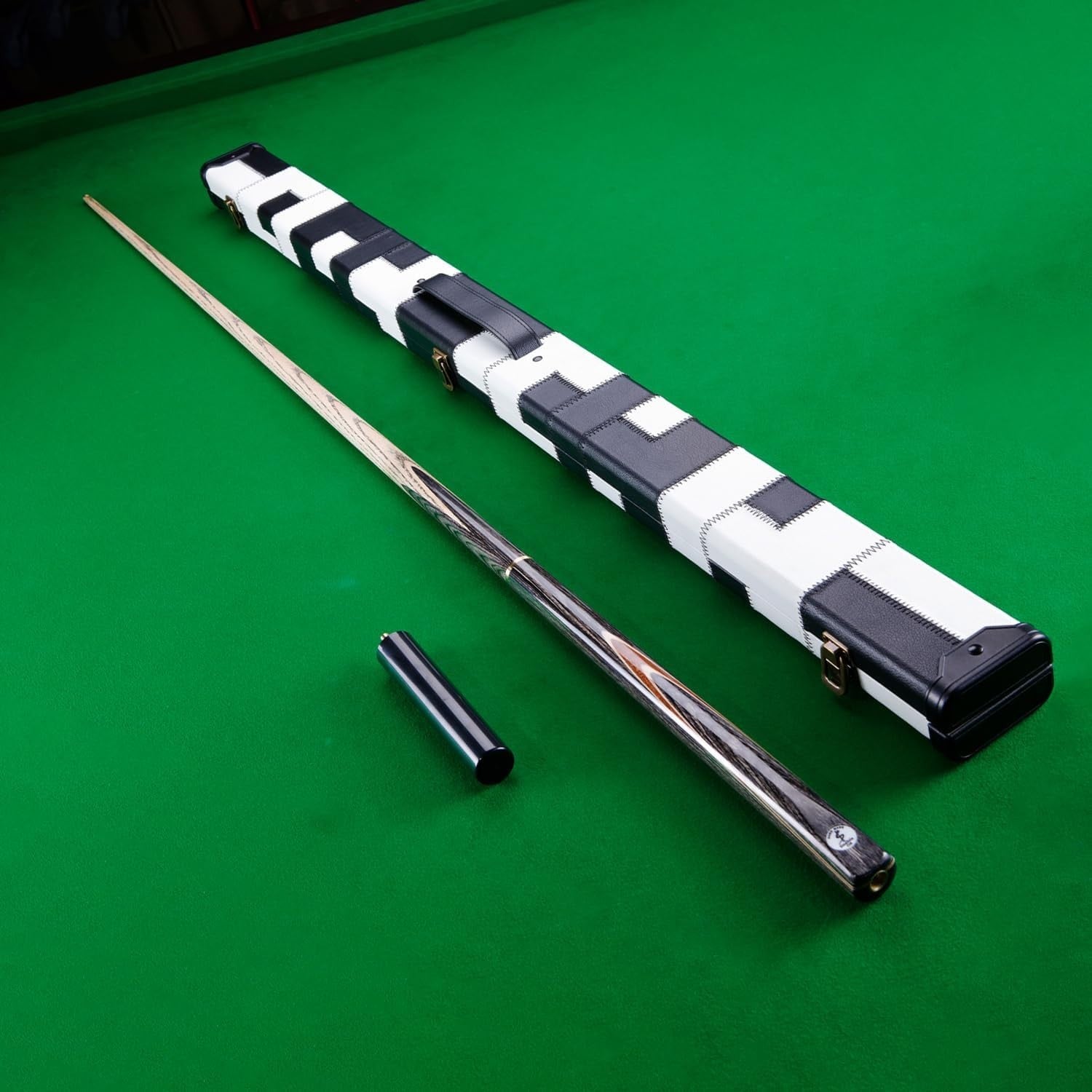 57" 3/4 Cut Snooker Cue 9.5mm Tip With Case Extension Wood Choice