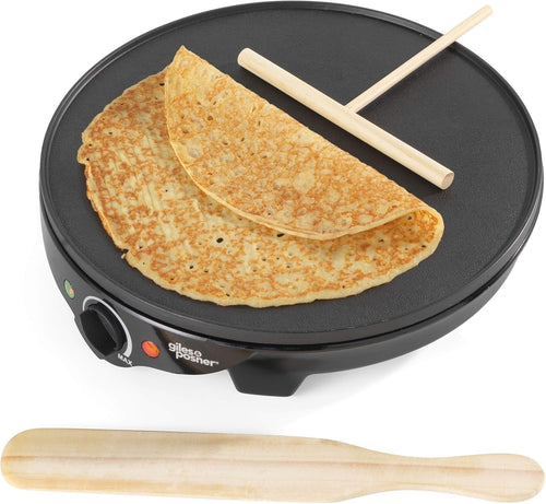Large 30cm Electric Crepe Pancake Maker Non-Stick Hot Plate 1300W Adjustable Tem