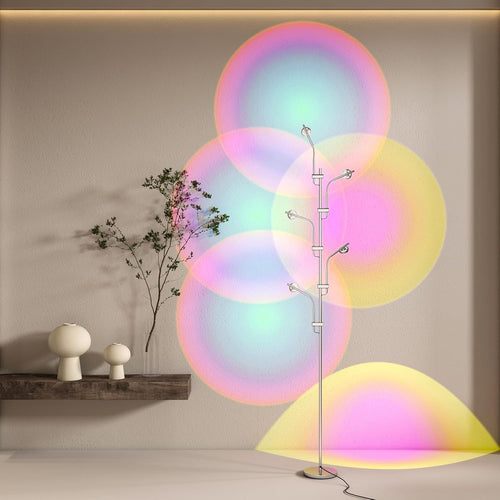 RGB Halo Projector Floor Lamp Multi Head Ambient LED Mood Light