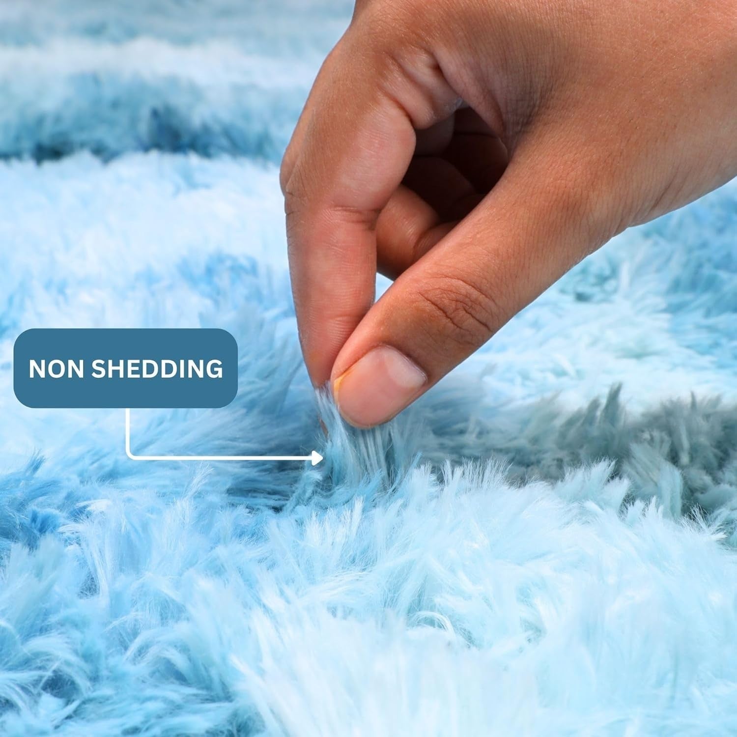 Teal Shaggy Rug 160x230cm Soft Thick Fluffy Non-Slip Large Bedroom Carpet