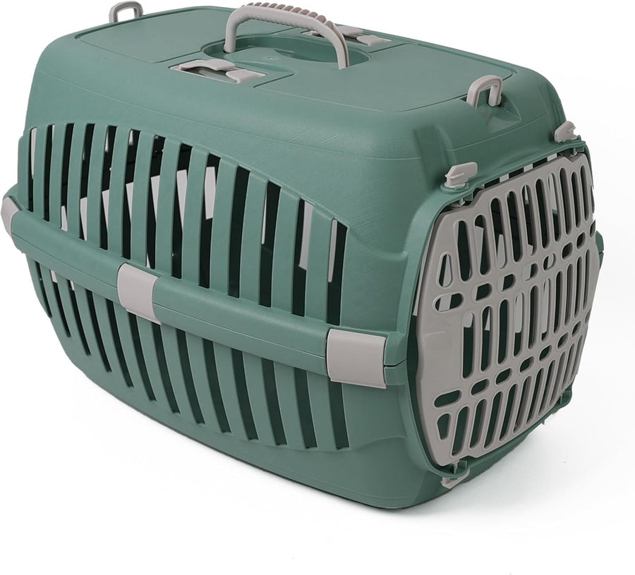 Cat Carrier Travel Crate for Small Pets – Dual Door Dog & Kitten Box Cage