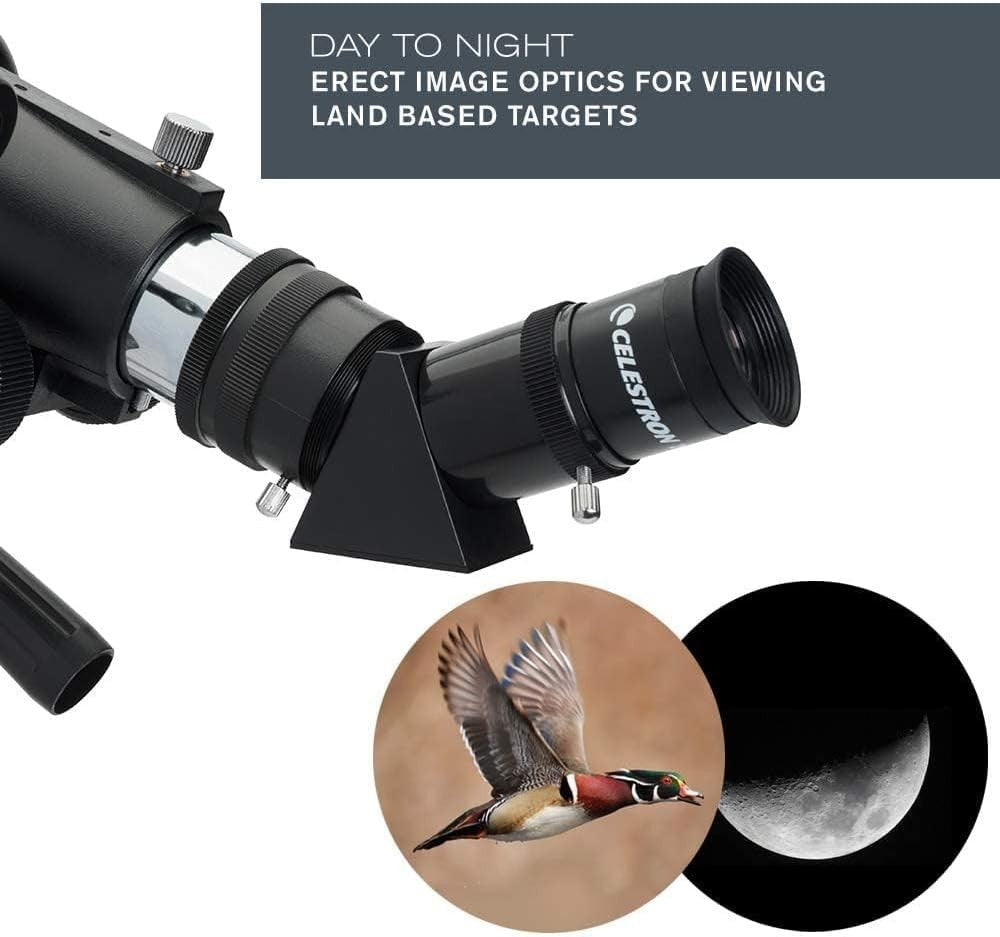 70mm Travel Scope, Portable Refractor with Tripod & Backpack-Black