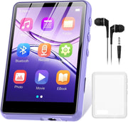 128GB MP3 Player Bluetooth 5.4 2.4" Touch FM Speaker HiFi