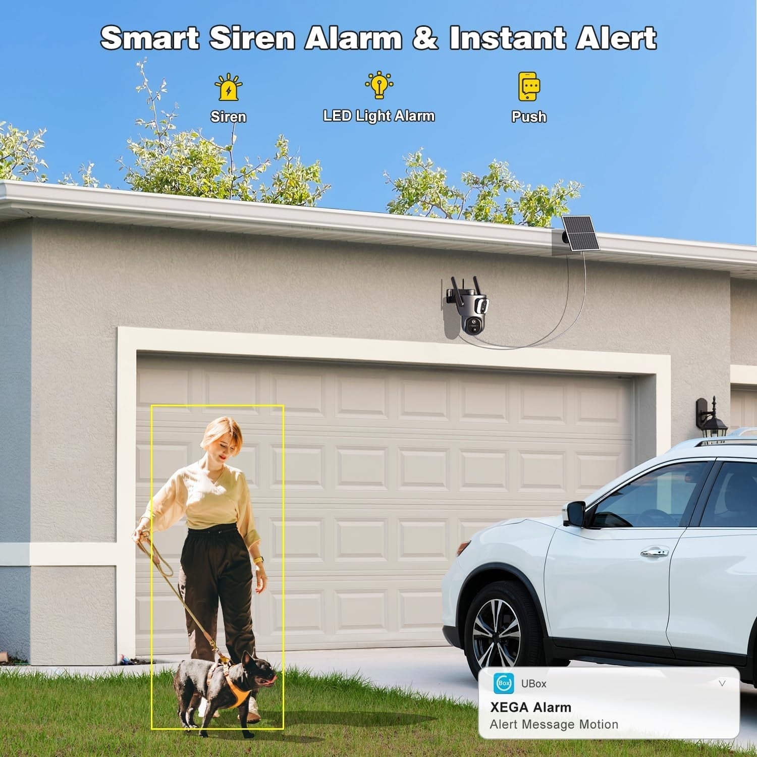 4G LTE Solar Security Camera Dual Lens PTZ 2K HD CCTV No WiFi