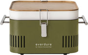 Portable Charcoal BBQ Grill With Bamboo Prep Lid – Compact Travel Outdoor Cooker