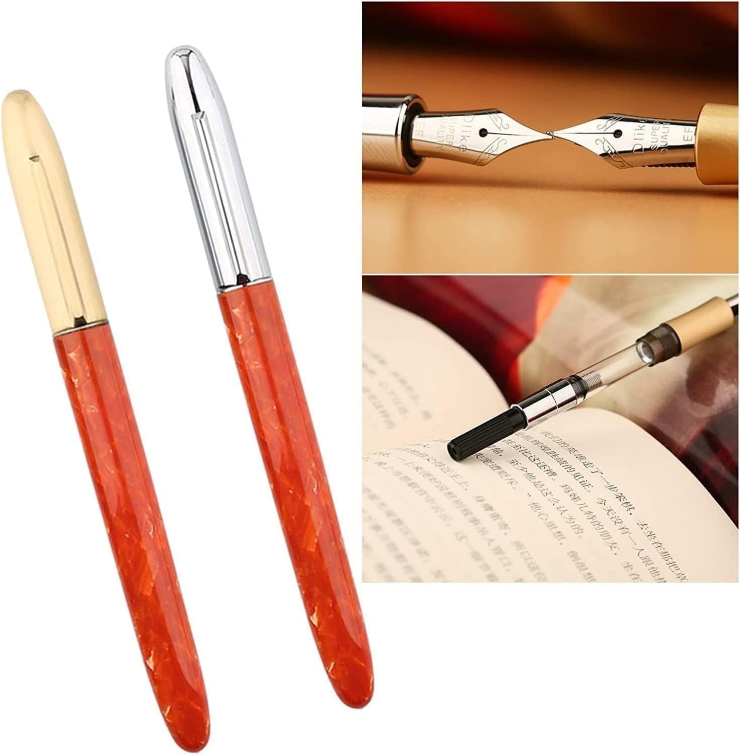 Luxury Fountain Pen Extra Fine 0.38mm Executive Silver