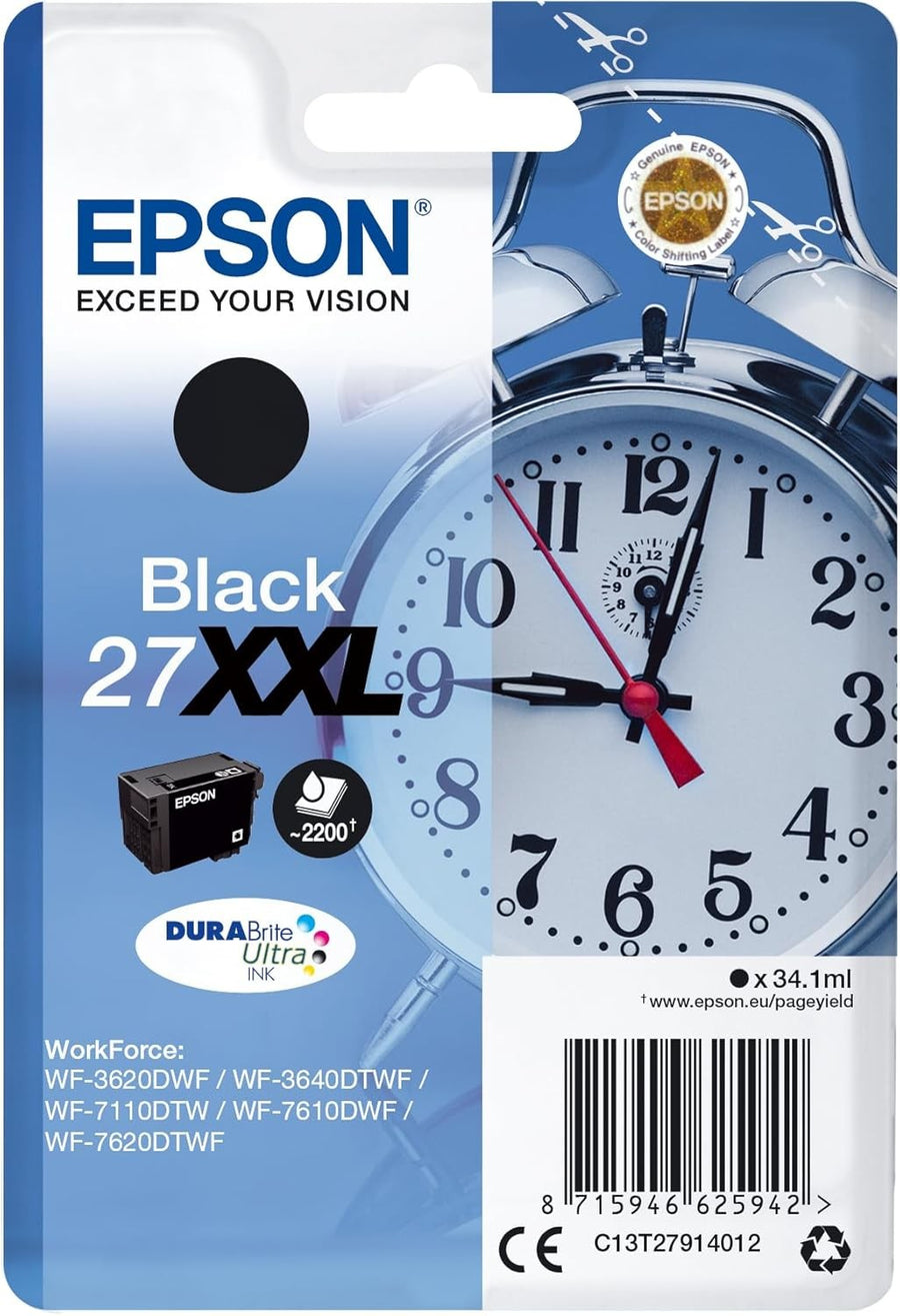 XXL Black Ink Cartridge High Yield Printer Ink 27XXL Long Lasting